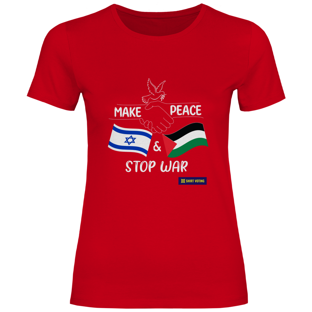 Damen T-Shirt Make Peace IL & PS