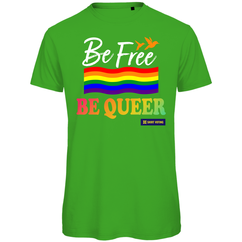 Herren Premium Bio T-Shirt Be Free Be Queer