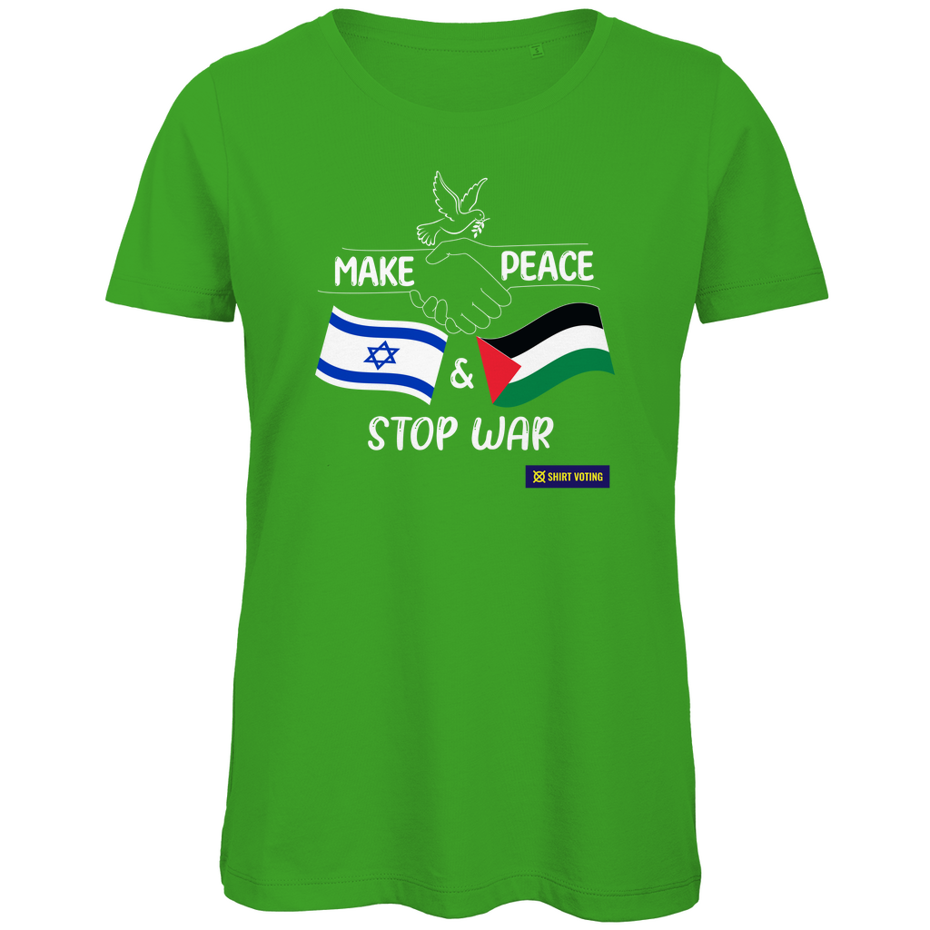 Damen Premium Bio T-Shirt Make Peace IL & PS
