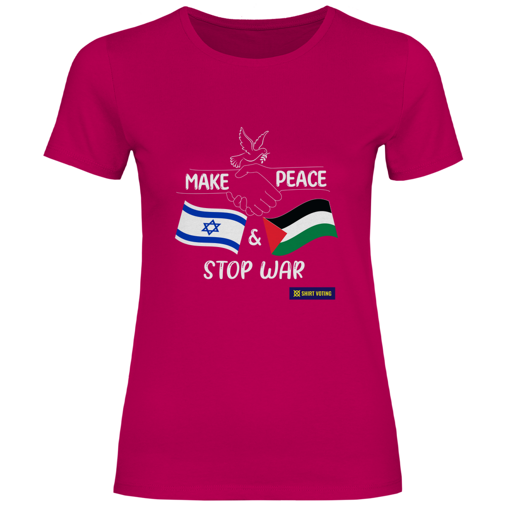 Damen T-Shirt Make Peace IL & PS