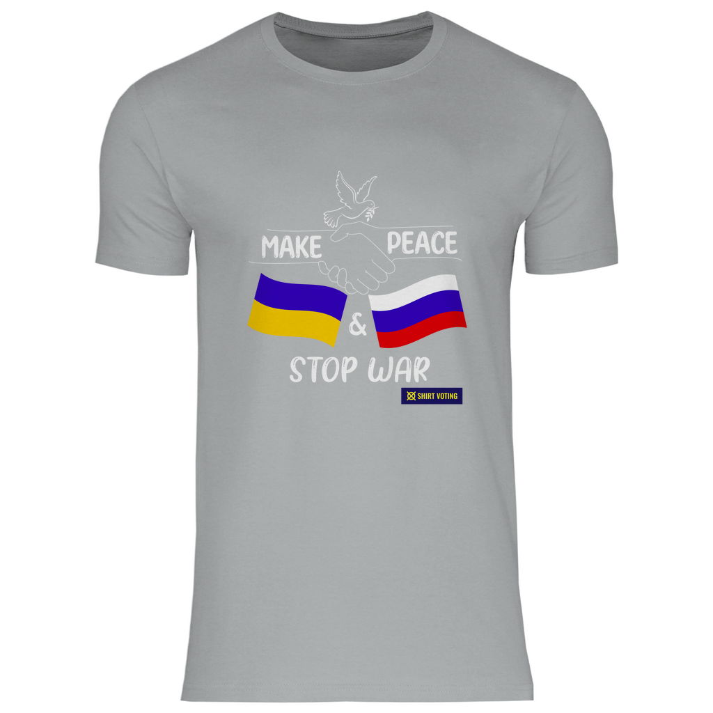 Herren T-Shirt Make Peace UA & RU