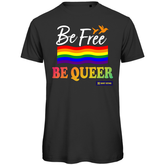 Herren Premium Bio T-Shirt Be Free Be Queer