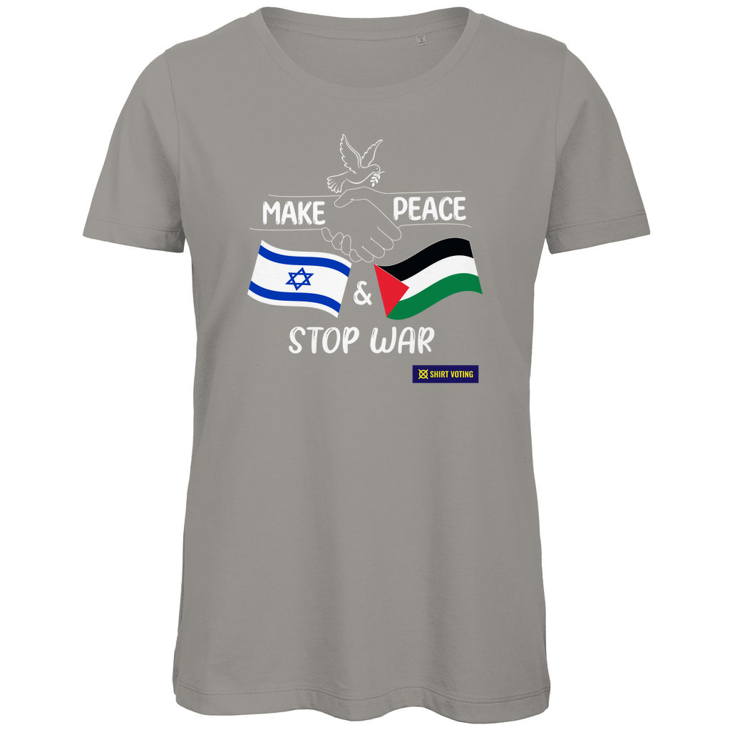 Damen Premium Bio T-Shirt Make Peace IL & PS