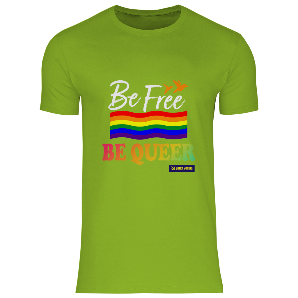 Herren T-Shirt Be Free Be Queer