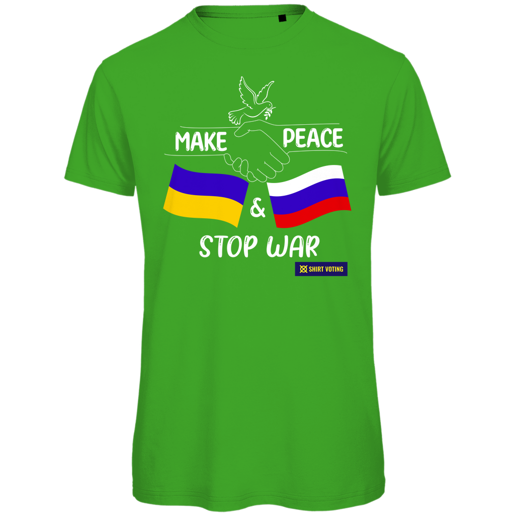 Herren Premium Bio T-Shirt Make Peace UA & RU