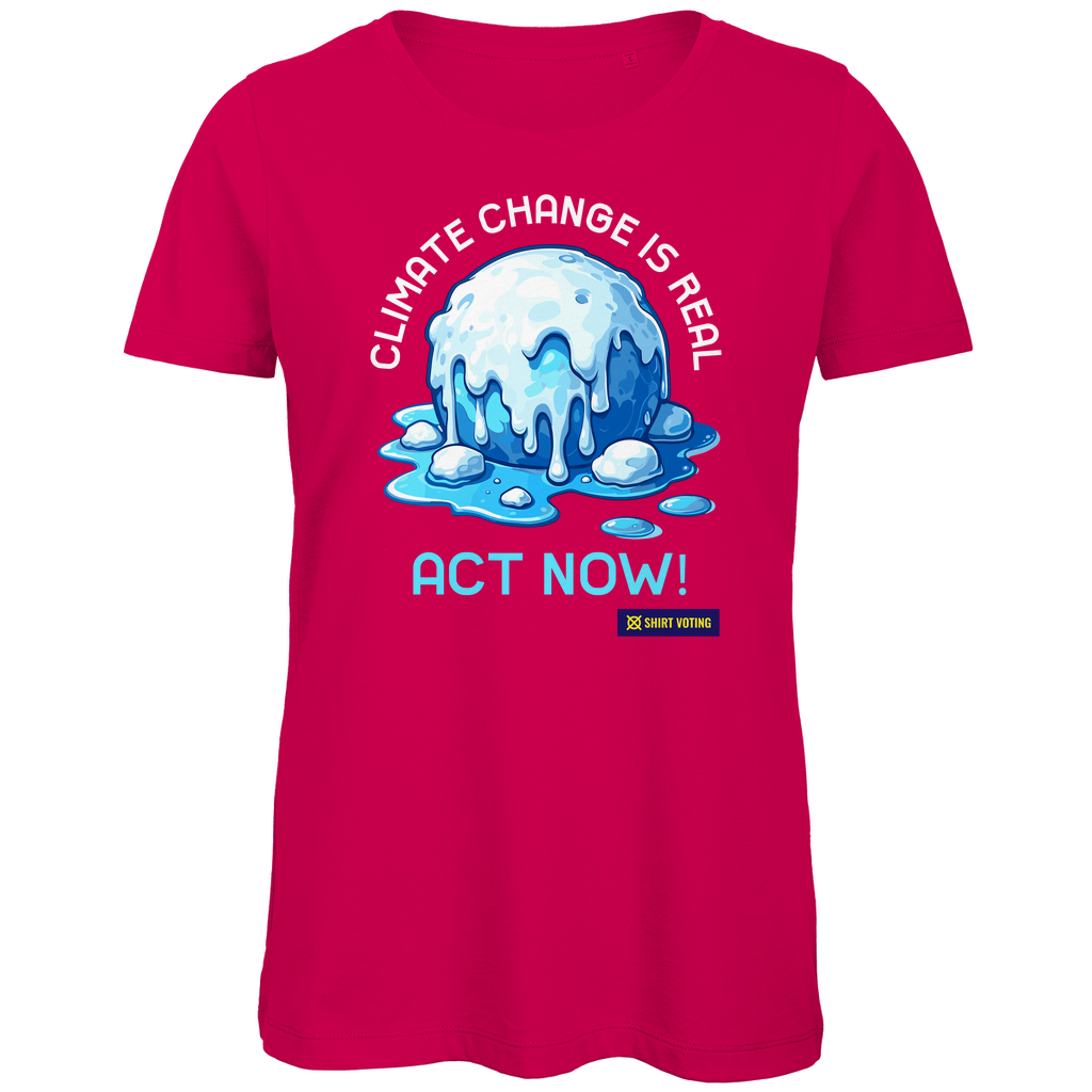 Damen Premium Bio T-Shirt Climate Change