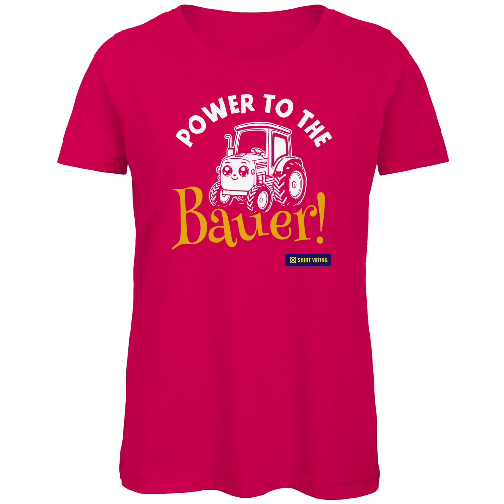 Damen Premium Bio T-Shirt Power to the Bauer!