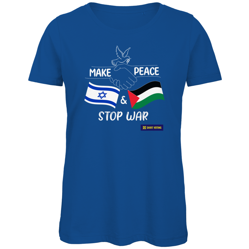 Damen Premium Bio T-Shirt Make Peace IL & PS