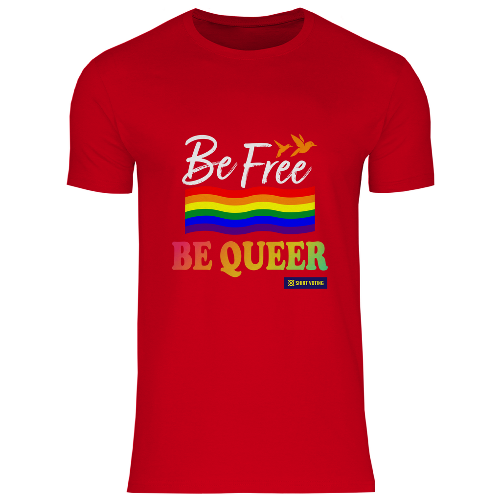 Herren T-Shirt Be Free Be Queer