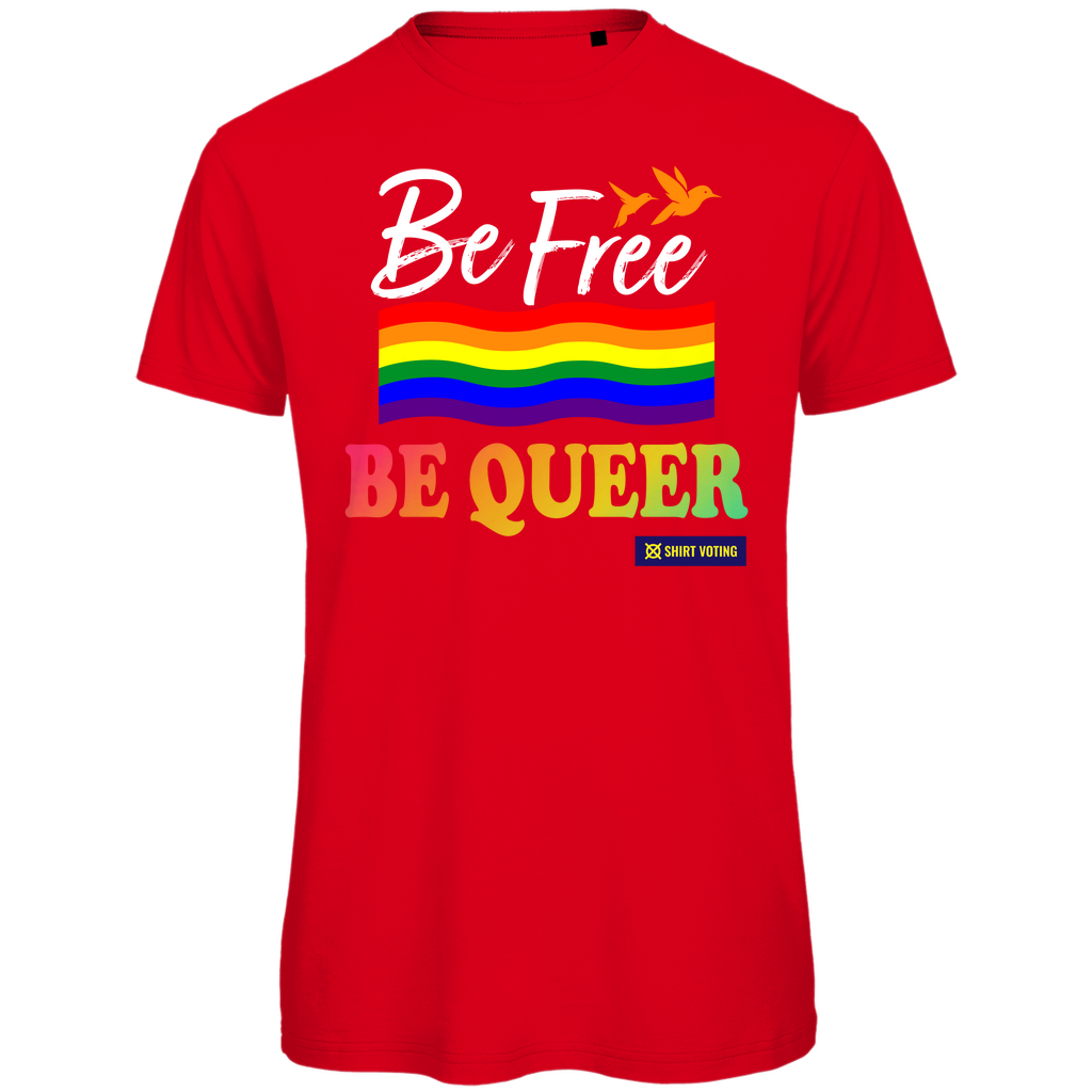 Herren Premium Bio T-Shirt Be Free Be Queer