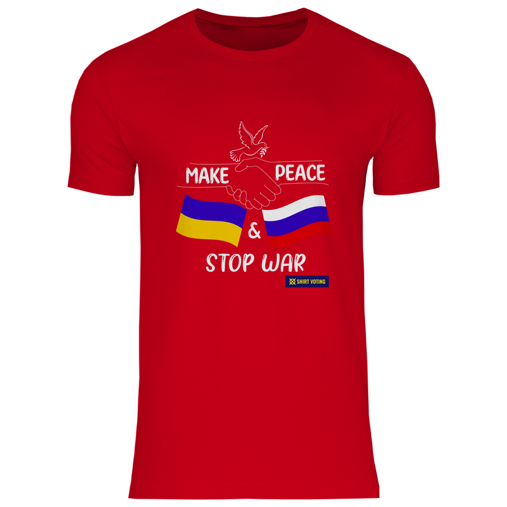 Herren T-Shirt Make Peace UA & RU