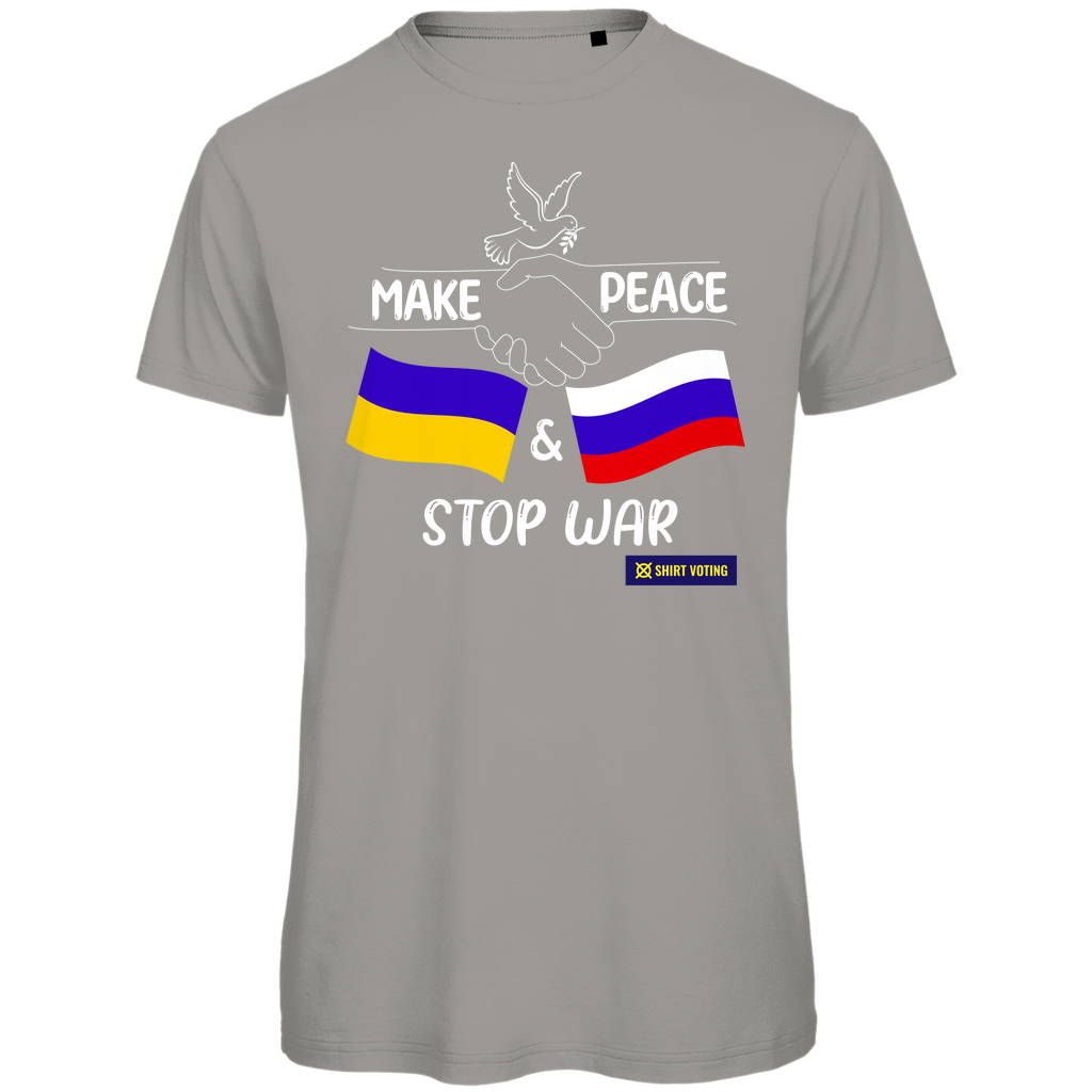 Herren Premium Bio T-Shirt Make Peace UA & RU
