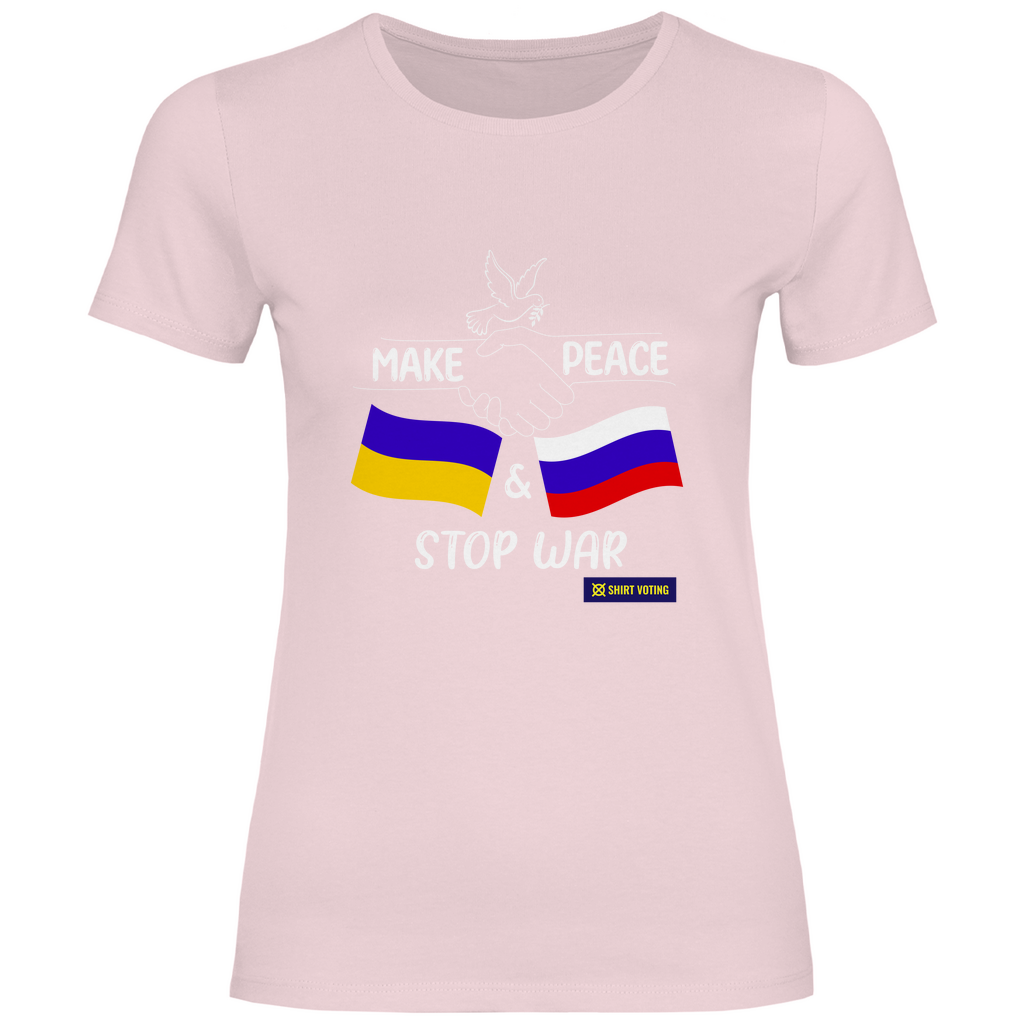 Damen T-Shirt Make Peace UA & RU