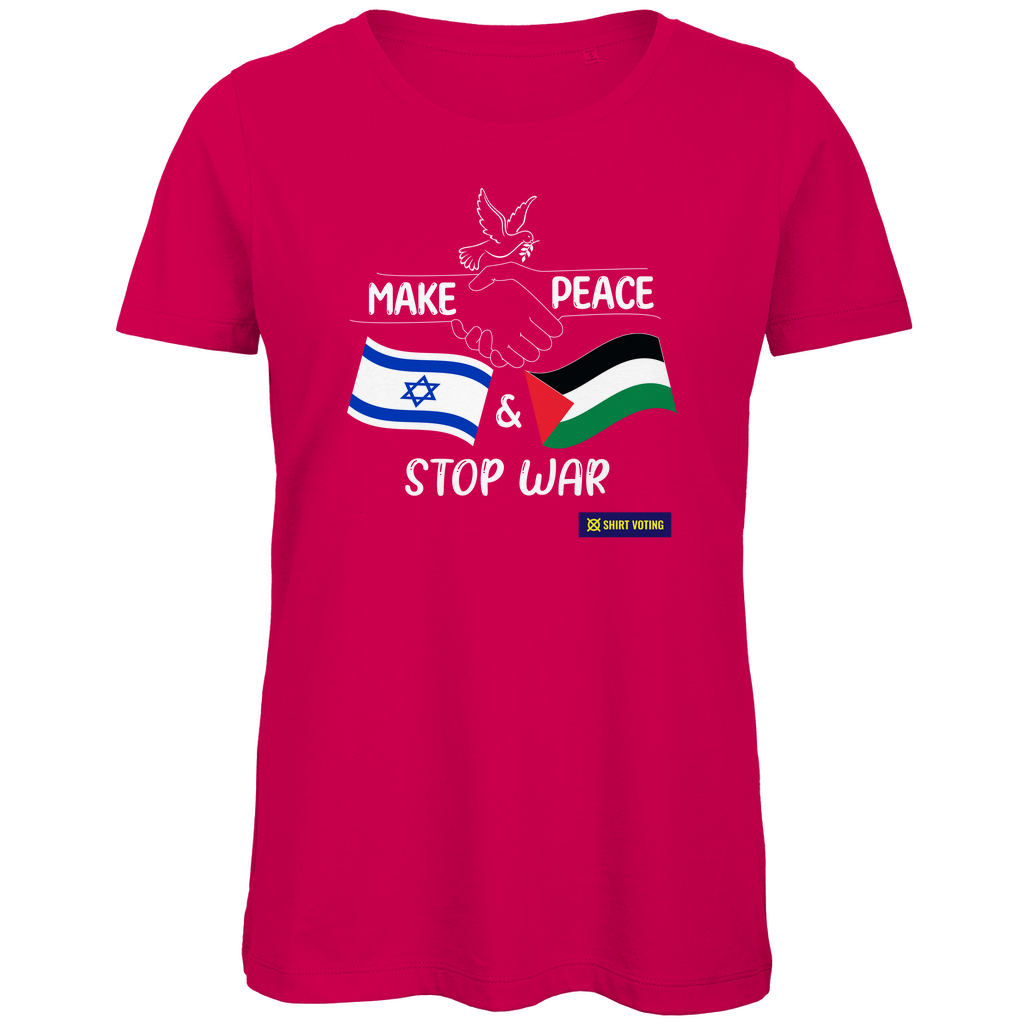 Damen Premium Bio T-Shirt Make Peace IL & PS