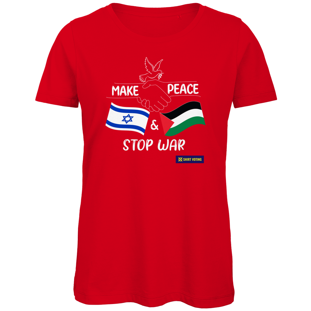 Damen Premium Bio T-Shirt Make Peace IL & PS