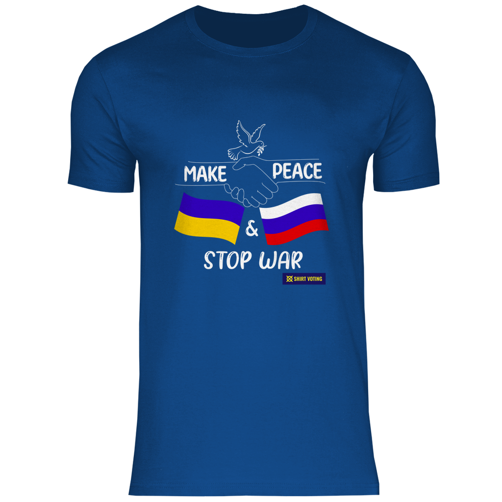 Herren T-Shirt Make Peace UA & RU