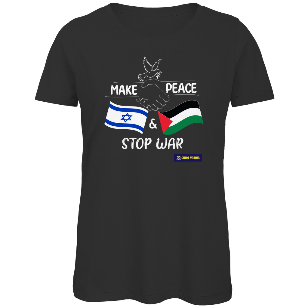 Damen Premium Bio T-Shirt Make Peace IL & PS