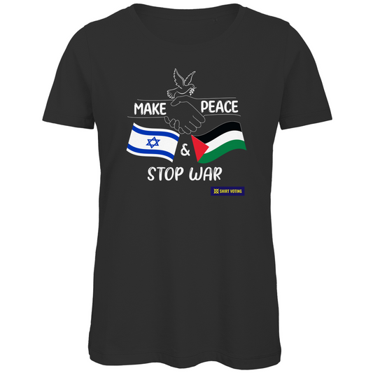 Damen Premium Bio T-Shirt Make Peace IL & PS