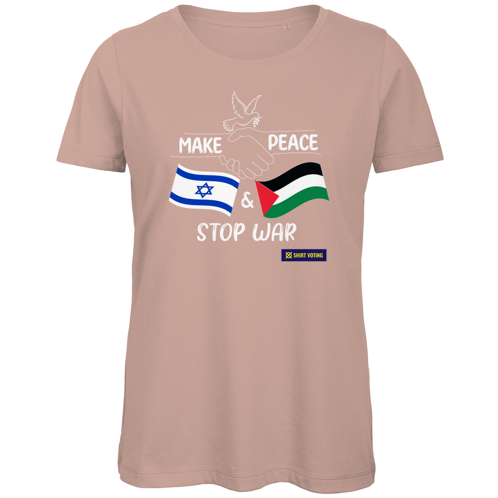 Damen Premium Bio T-Shirt Make Peace IL & PS